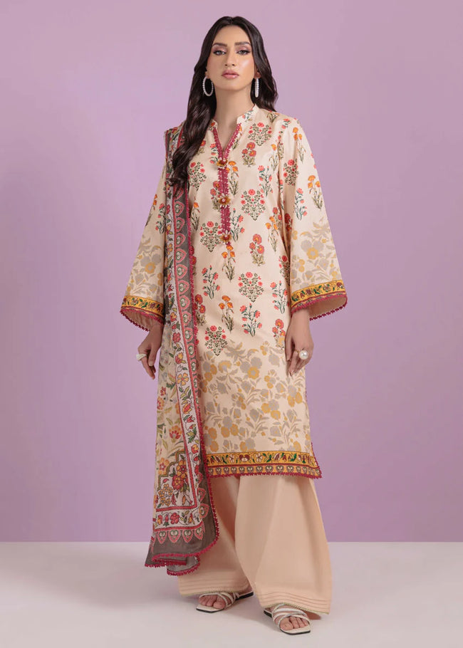 Bonanza Satrangi Whimsical 3 Piece Unstitched Lawn Suit Hover Image