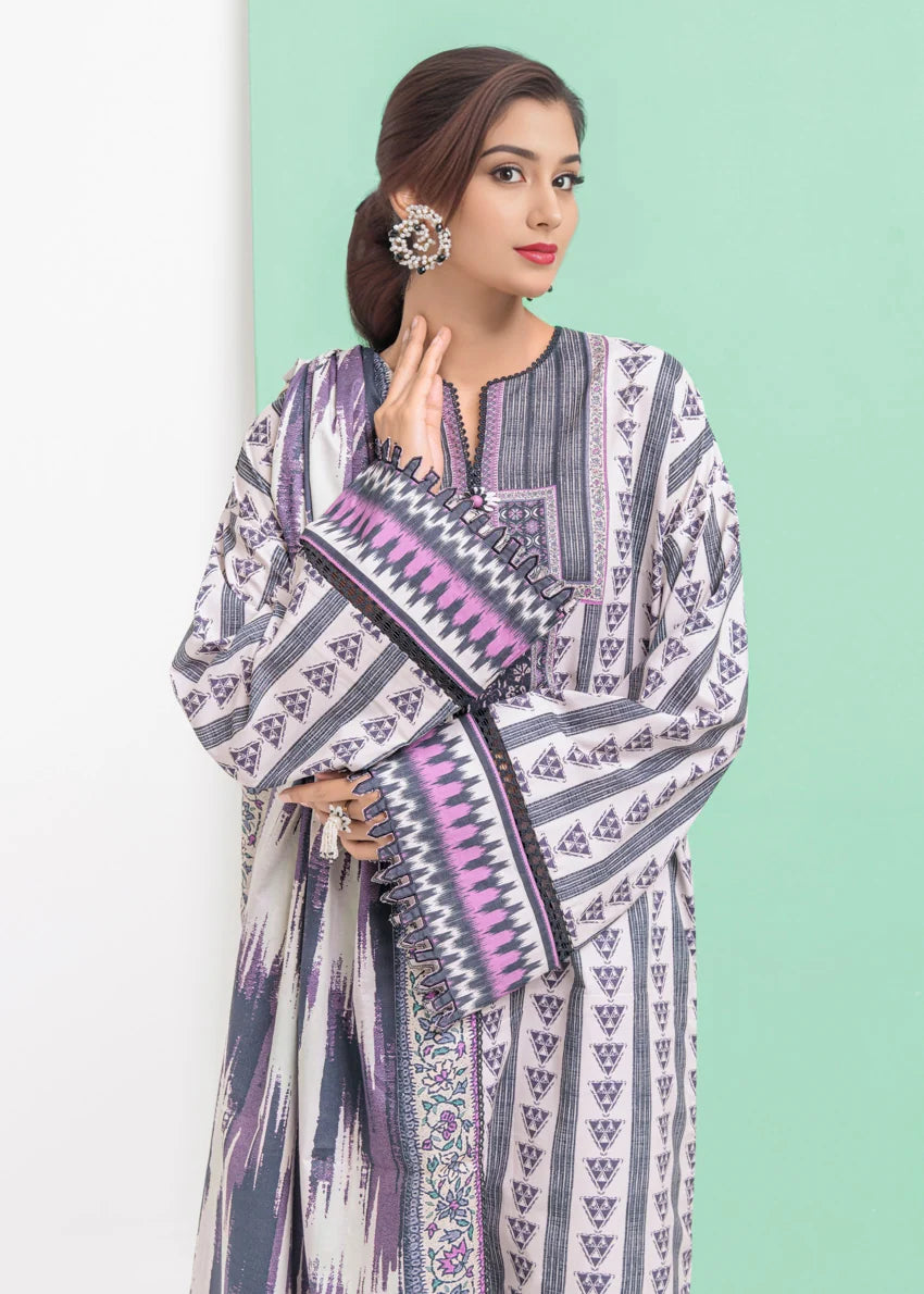 Bonanza Satrangi Sienna 3 Piece Unstitched Cotton Viscose Suit | WU3PPBW25SO9O4 - 100% Original Brand Product