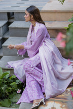 Zellbury | Women Unstitched Suits | Embroidered Shirt Shalwar Dupatta - 4052 - 100% Original Brand Product