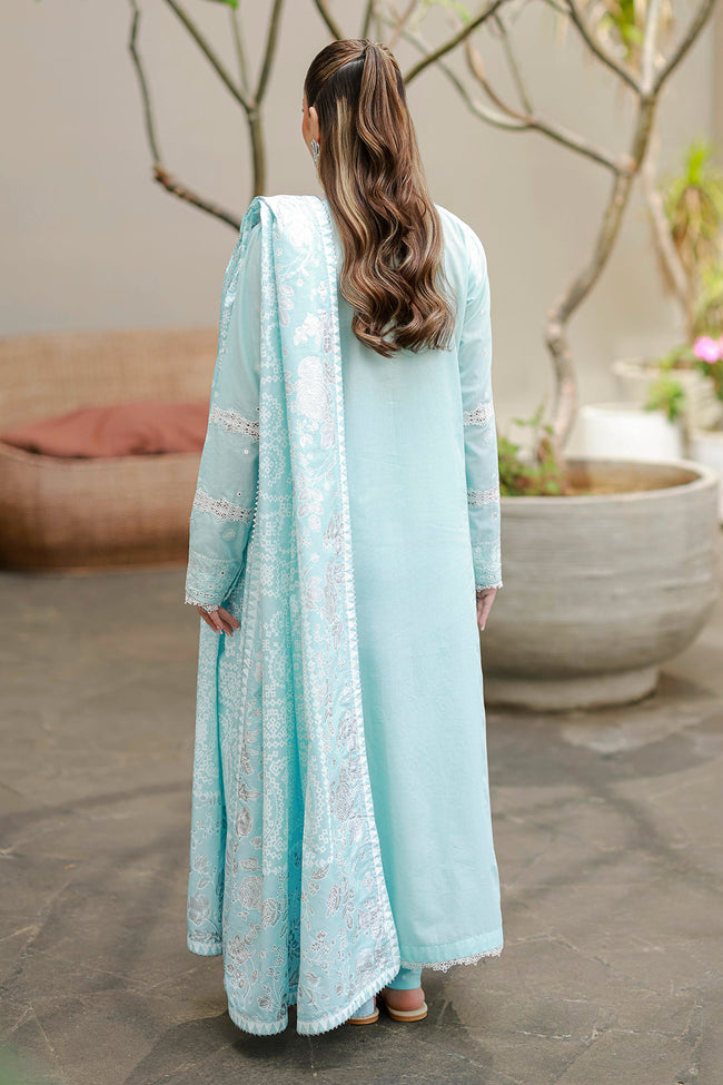 Zellbury | Women Unstitched Suits | Zellbury Light Blue Embroidered Chikankari 3-Piece Suit WUC26E34060 Main Image