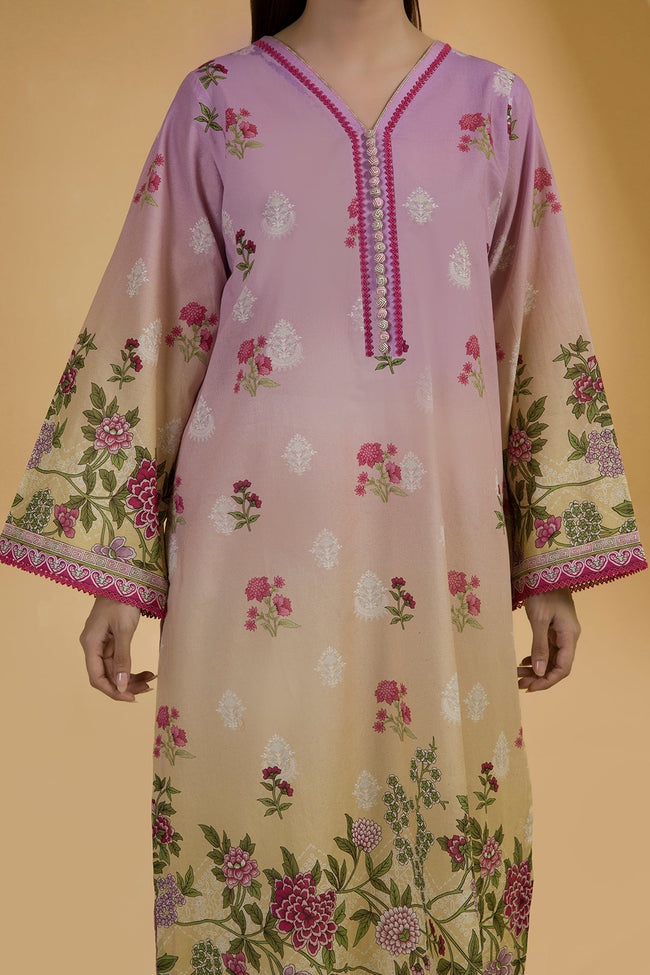 ZELLBURY | Unstitched Lawn | WUS25X25717 - 2Pc Printed Lawn Shirt Dupatta - 100% Original Brand Product Main Image