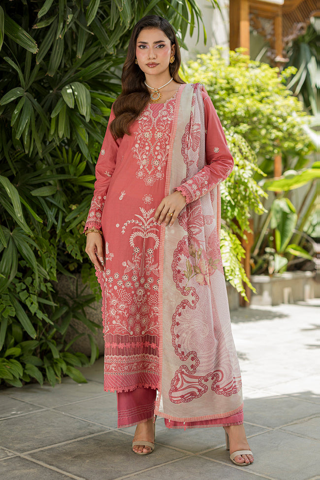 ZELLBURY | Women Unstitched Suits | ZELLBURY Chikankari Embroidered Lawn 3 Piece Unstitched Suit WUS26E34082 - 100% Original Brand Product Hover Image