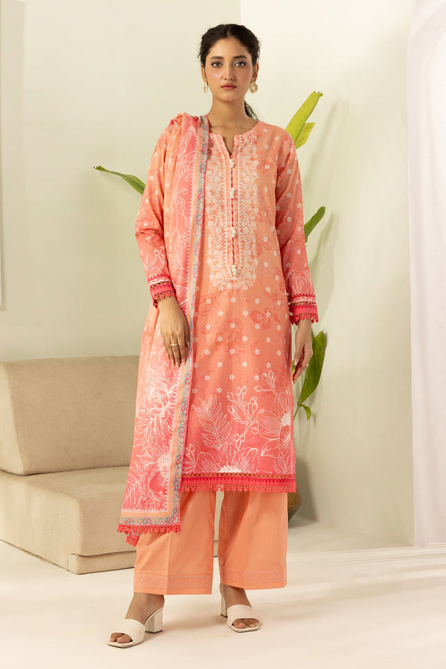 Zellbury | Women Unstitched Lawn | Shirt Shalwar Dupatta - 0433 Hover Image