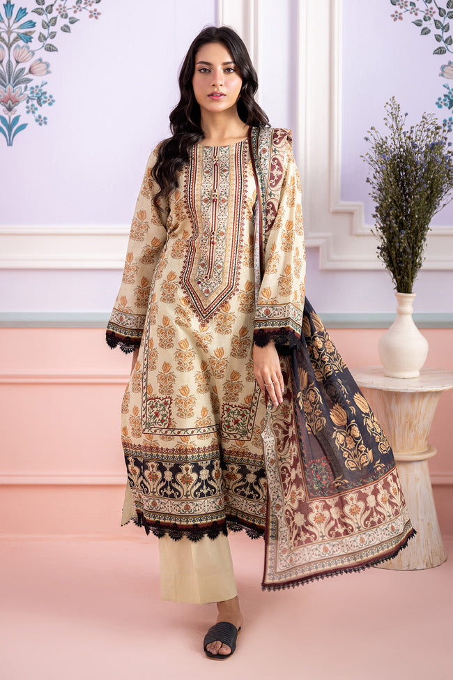 Zellbury | Women Unstitched Lawn | Shirt Shalwar Dupatta - 0539 - 100% Original Brand Product Main Image