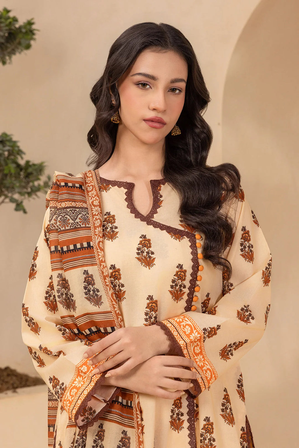 Zellbury Unstitched 3 Piece Lawn Edit 2 Suit-WUS26X30876 - 100% Original Brand Product