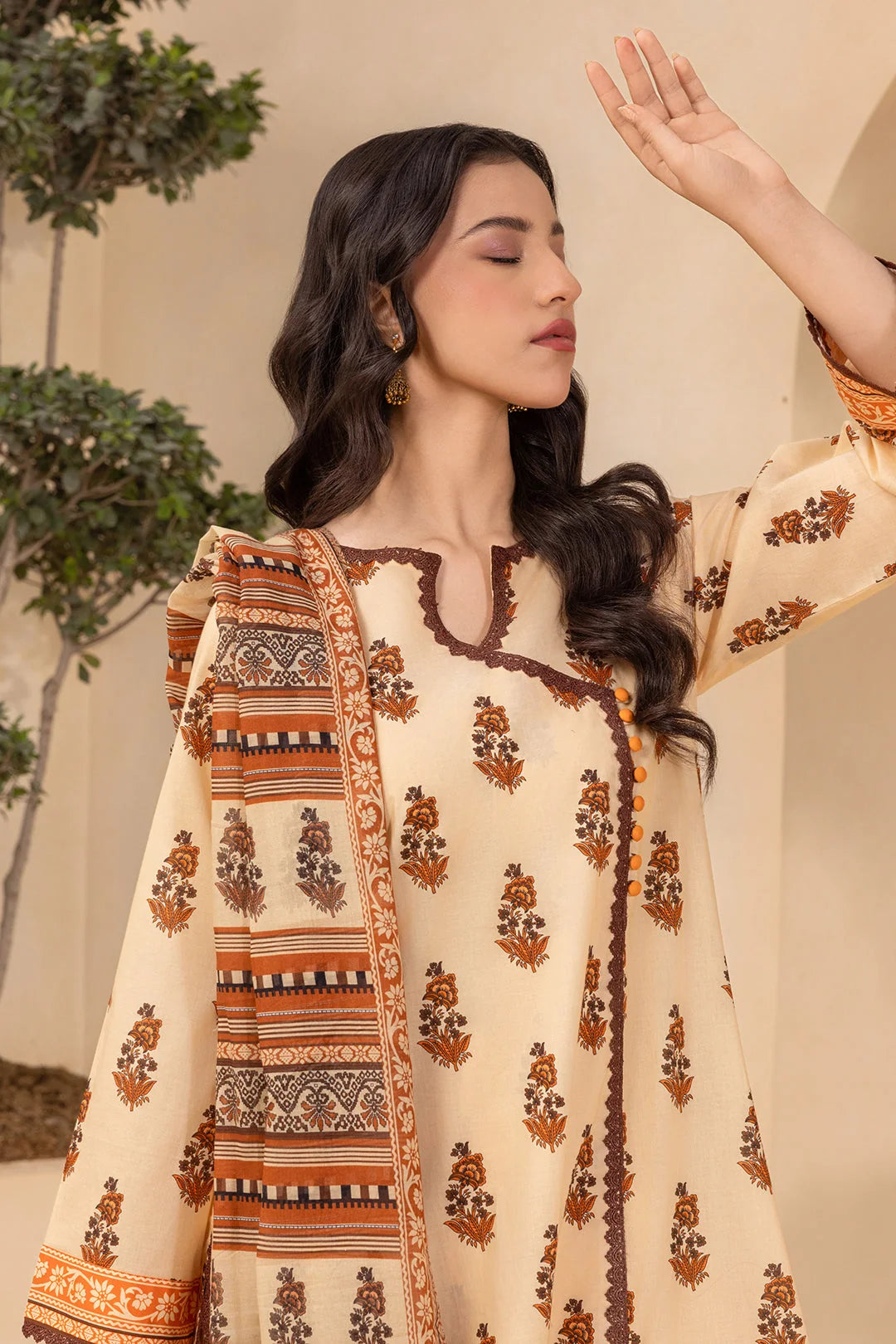 Zellbury Unstitched 3 Piece Lawn Edit 2 Suit-WUS26X30876 - 100% Original Brand Product