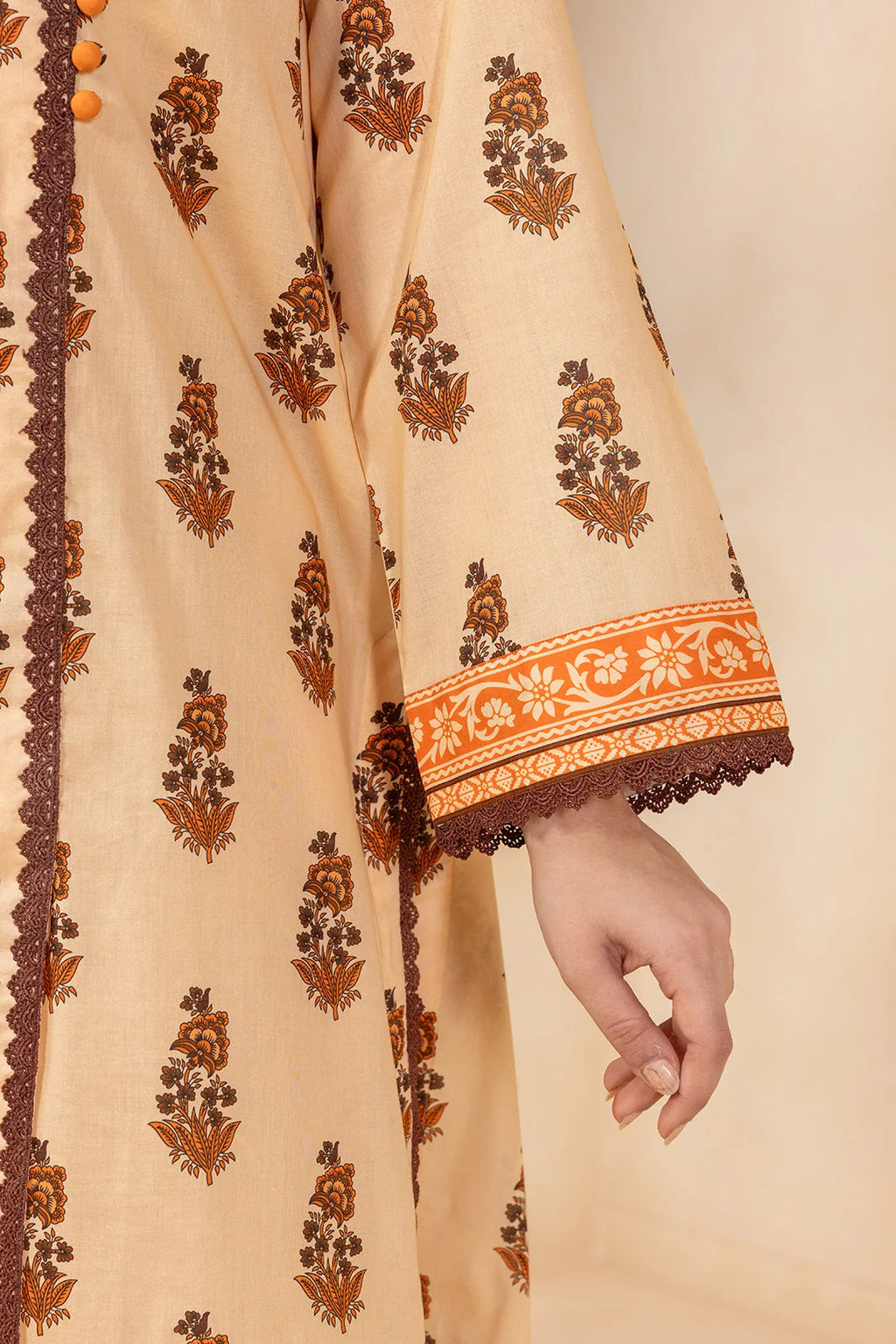 Zellbury Unstitched 3 Piece Lawn Edit 2 Suit-WUS26X30876 - 100% Original Brand Product