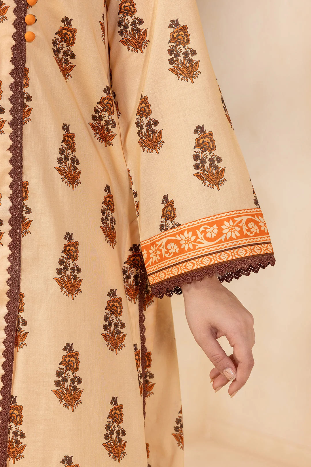 Zellbury Unstitched 3 Piece Lawn Edit 2 Suit-WUS26X30876 - 100% Original Brand Product