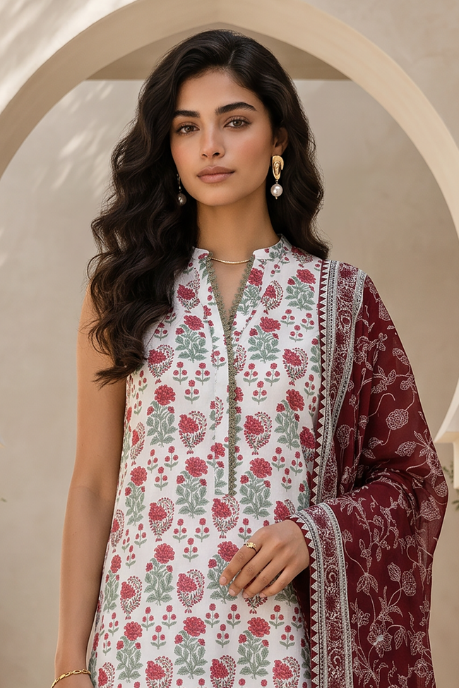 ZELLBURY | Unstitched Lawn | 3pc-Printed Lawn WUS26X30885 Hover Image