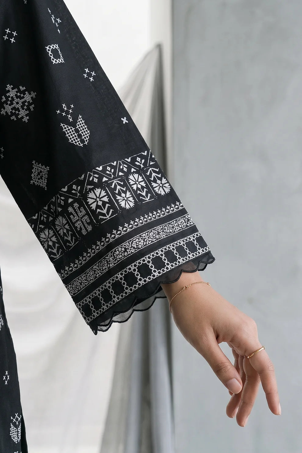 Zellbury Monochrome Printed Lawn Unstitched 3Pc Suit WUS26X30957 - 100% Original Brand Product