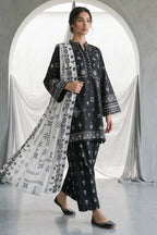 Zellbury Monochrome Printed Lawn Unstitched 3Pc Suit WUS26X30957 - 100% Original Brand Product