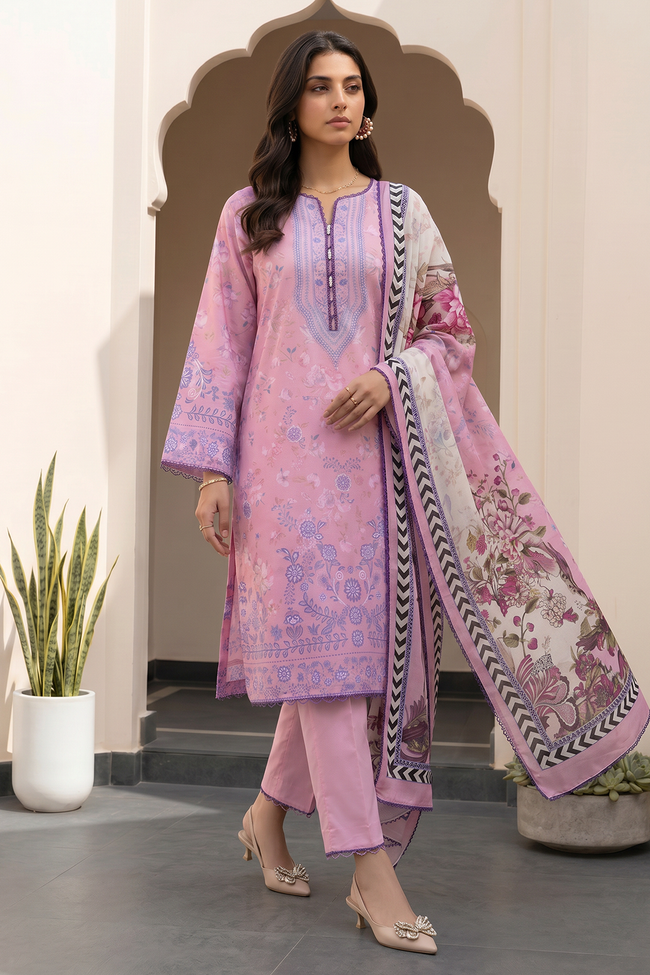 Zellbury | Women Unstitched Suits | 3-Piece Printed Slub Lawn Suit WUS26X31023 Hover Image