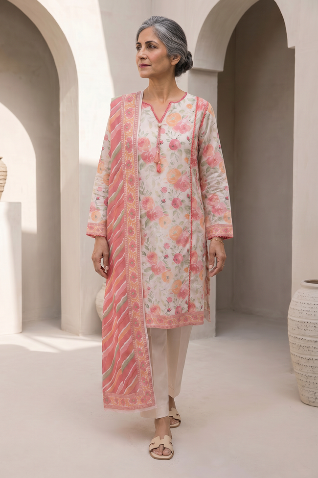 Zellbury | Unstitched Suits | Zellbury Mother Printed Lawn 3 Piece Unstitched Suit WUS26X38007 Hover Image