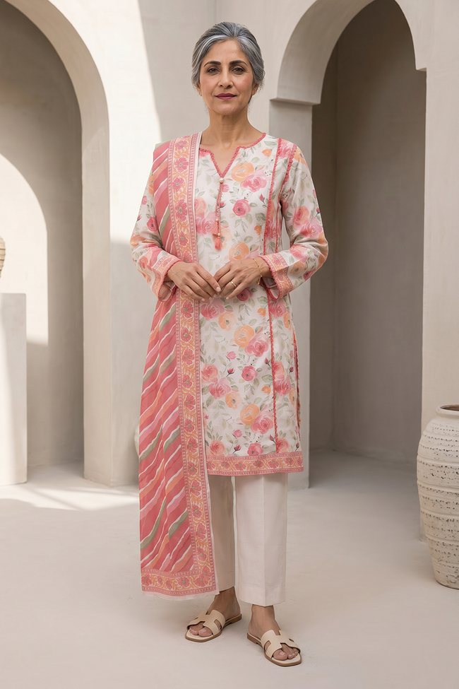 Zellbury | Unstitched Suits | Zellbury Mother Printed Lawn 3 Piece Unstitched Suit WUS26X38007 Main Image