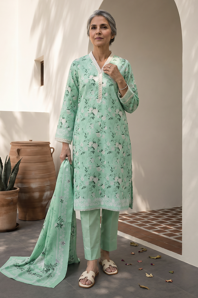 Zellbury Mother Printed Lawn 3 Piece Unstitched Suit WUS26X38013 - 100% Original Brand Product Hover Image