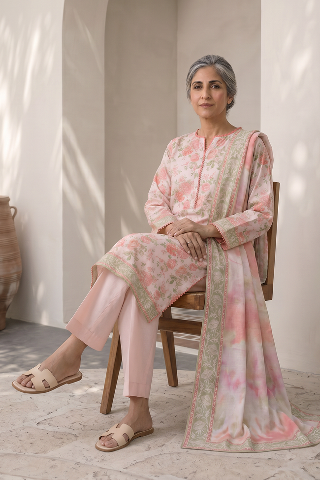 ZELLBURY | Unstitched Lawn Suit | WUS26X38019 - 100% Original Brand Product Hover Image