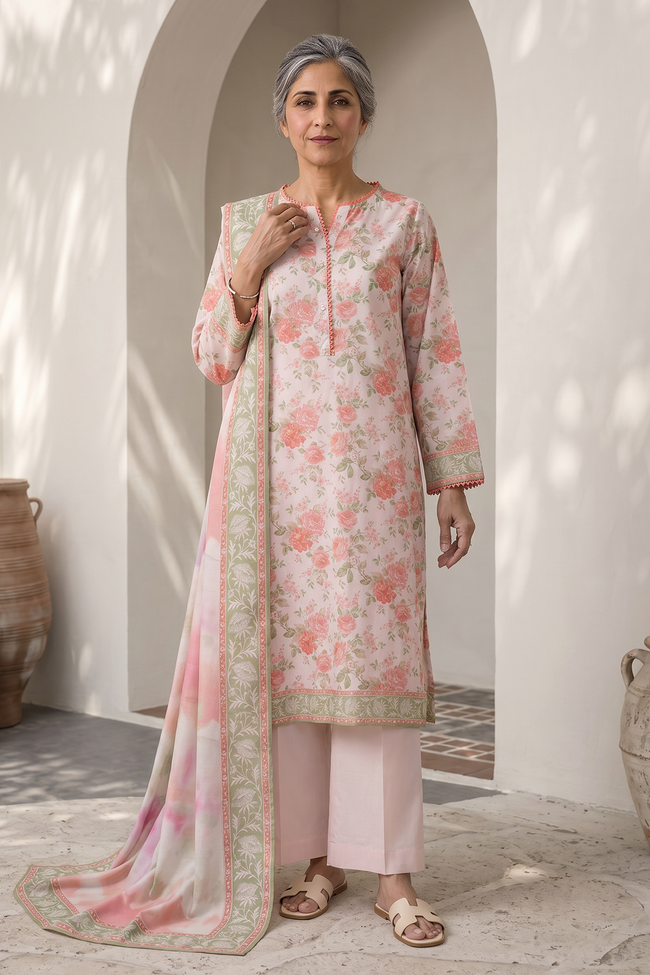 ZELLBURY | Unstitched Lawn Suit | WUS26X38019 - 100% Original Brand Product Main Image
