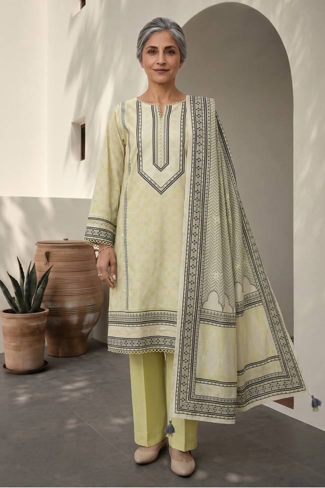 ZELLBURY | Women Unstitched Suits | 3pc-MC Printed Lawn (WUS26X38024) - 100% Original Brand Product Main Image
