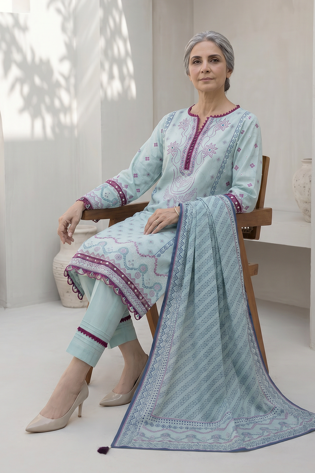 Zellbury | Women Unstitched Suits | 3 Piece Printed Lawn - WUS26X38026 - 100% Original Brand Product Hover Image