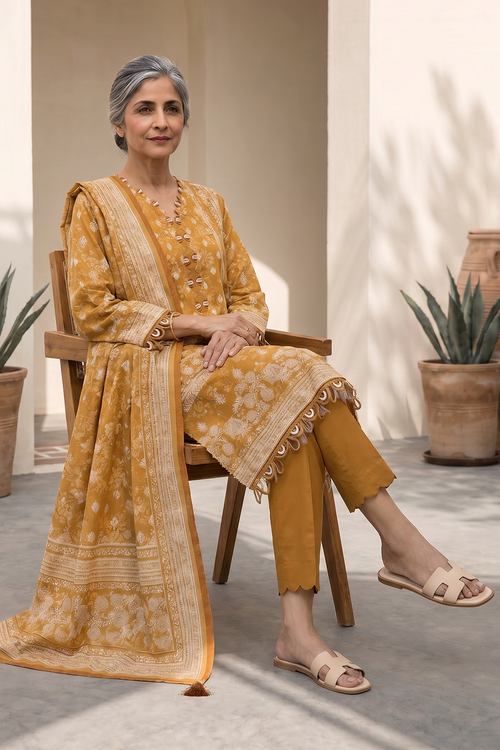 ZELLBURY | Women Unstitched Collection | 3pc Printed Lawn WUS26X38027 - 100% Original Brand Product