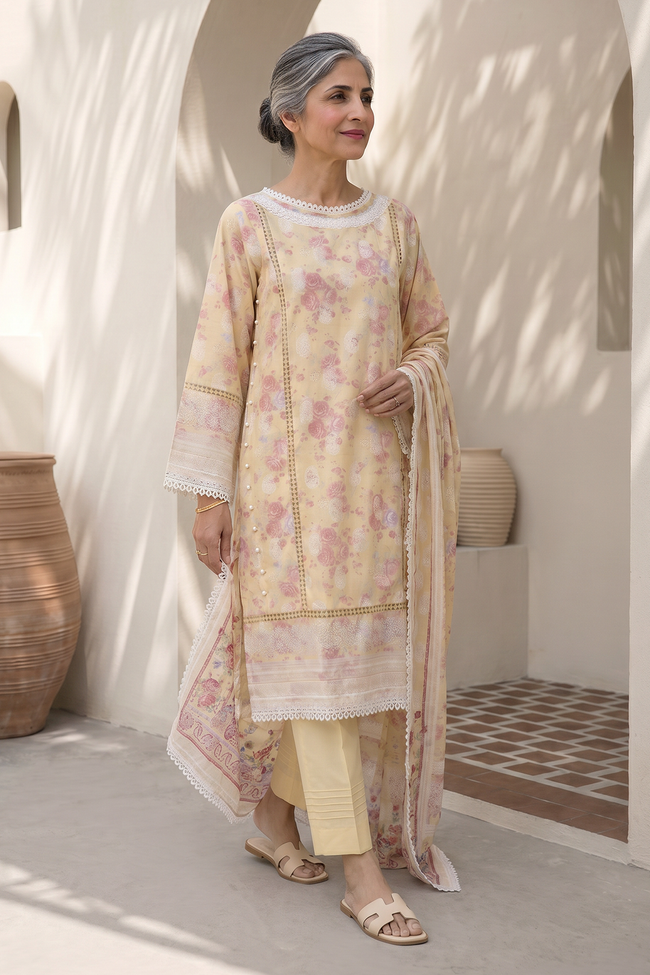 ZELLBURY | Women Unstitched Suits | 3pc-MC Printed Lawn (WUS26X38031) Main Image
