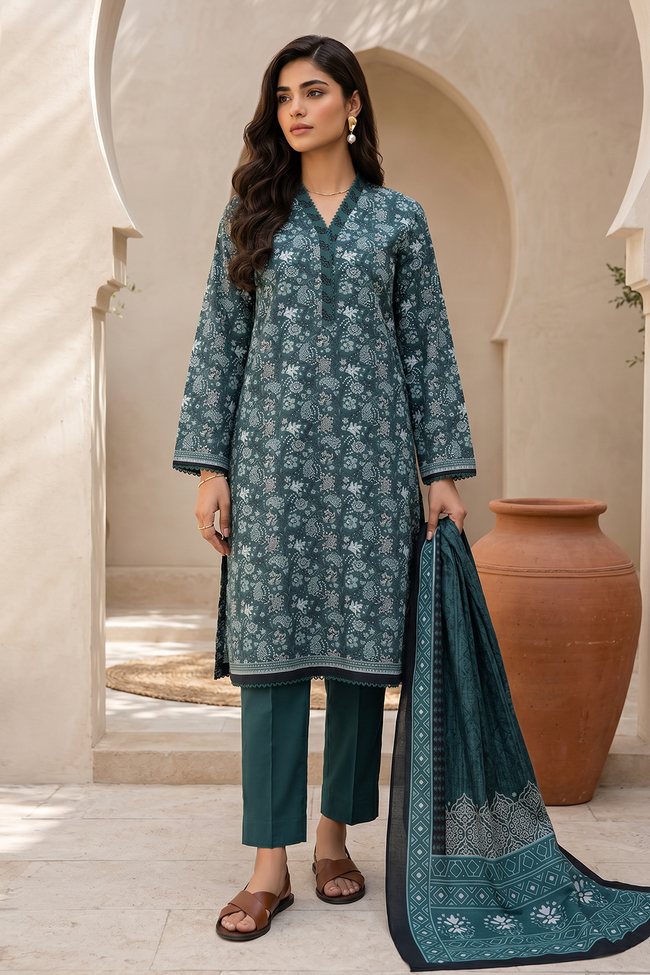 ZELLBURY | Unstitched Lawn | 3pc-Printed Lawn WUS26X38054 - 100% Original Brand Product Hover Image