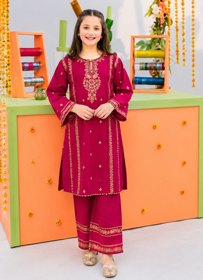 Garnet | Kids Frock & Trouser | Crimson - 100% Original Brand Product Hover Image
