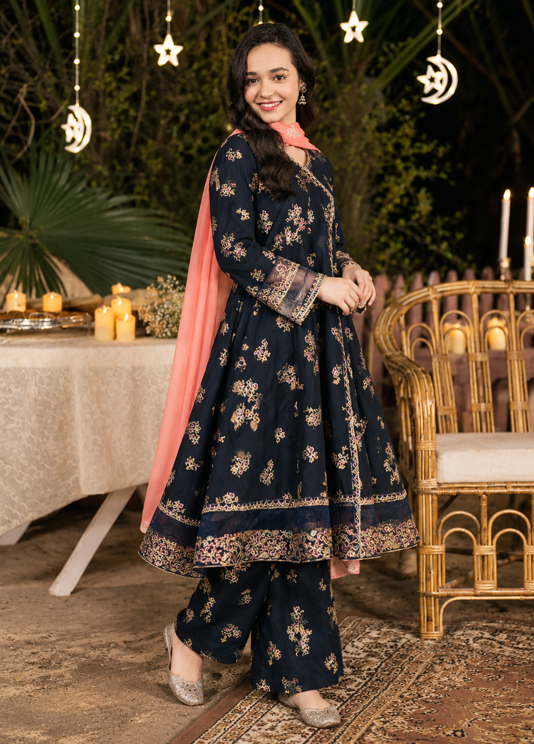 Garnet | Kids 3-Piece Frock Suit | Rameesha - 100% Original Brand Product