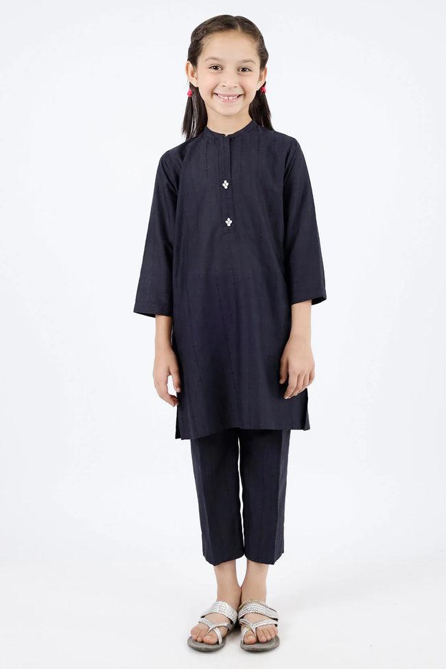 Cotton Jacquard Stitched 2 Piece (Shirt/Trouser) - 100% Original Brand Product Hover Image